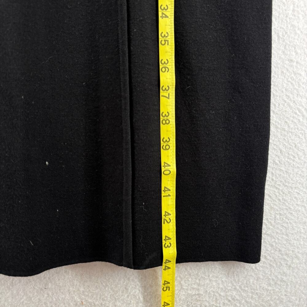 TALBOTS Dress X Sweater Knit Sleeveless Back Zip Scoop Neck Viscose Blend Black - Picture 12 of 13